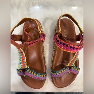 Multicolor Crochet Sandals